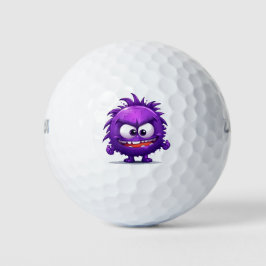 Pelotas De Golf Virus morado pequeño personalizado monstruo