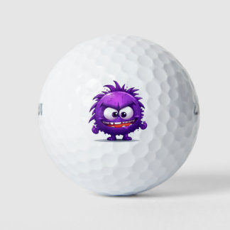 Pelotas De Golf Virus morado pequeño personalizado monstruo