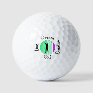 Pelotas De Golf Vive, sueña, respira golf