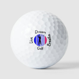 Pelotas De Golf Vive, sueña, respira golf