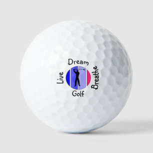 Pelotas De Golf Vive, sueña, respira golf