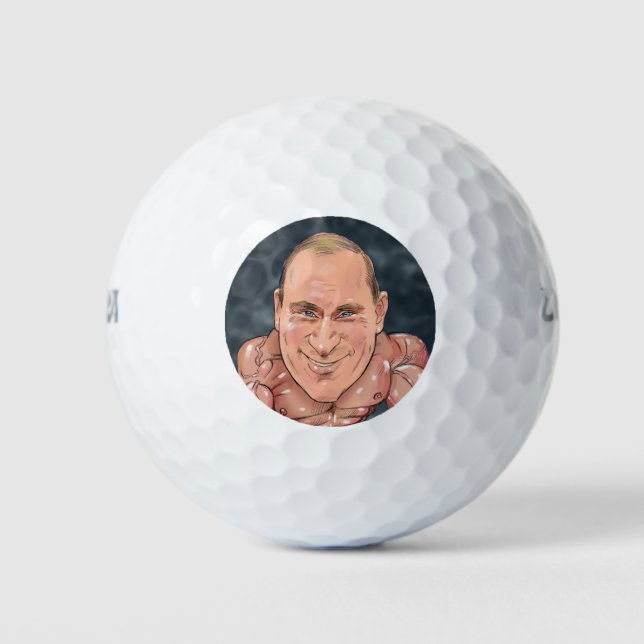 Pelotas De Golf Vladimir Putin, líder ruso (Anverso)