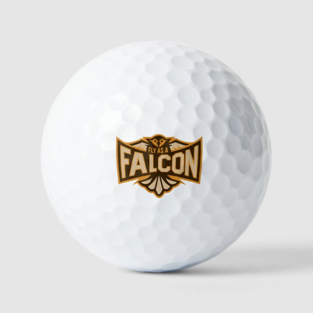 Pelotas De Golf Volar Como Un Halcón Sepia (Anverso)