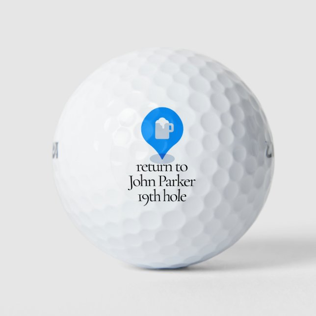 Pelotas De Golf Volver al nombre personalizado del hoyo 19 (Anverso)