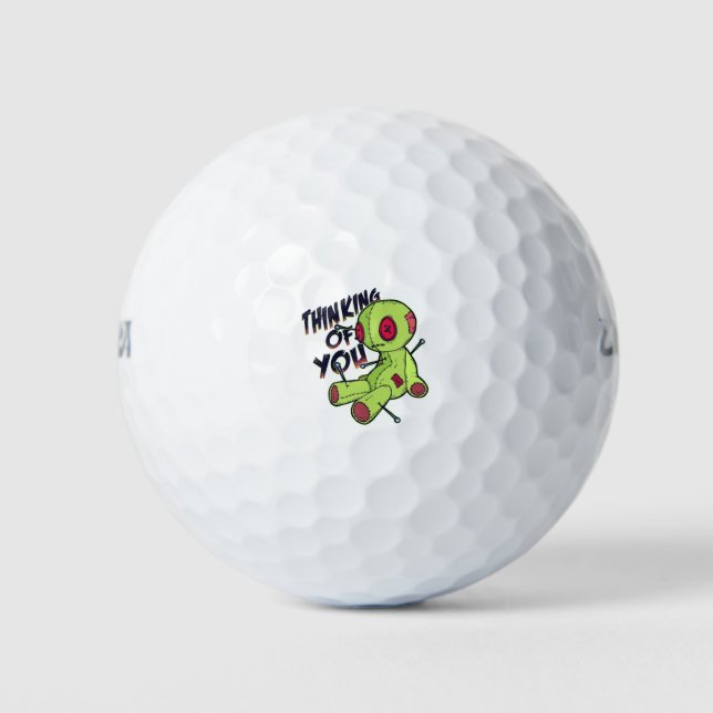 Pelotas De Golf Voodoo Doll pensando en ti (Anverso)