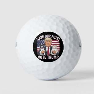 Pelotas De Golf Vota Trump Salva a Nuestros Animales Perros Gatos 