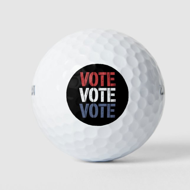 Pelotas De Golf Votación Política Electoral Inscripción de Votante (Anverso)