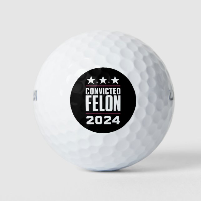 Pelotas De Golf Voto por el convicto Felon Pro Trump 2024 (Anverso)