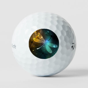 Pelotas De Golf Vuelo de libélula luminosa verde