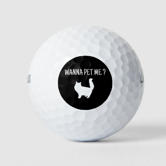 Pelotas De Golf Wanna Mascota Me Cat (Anverso)