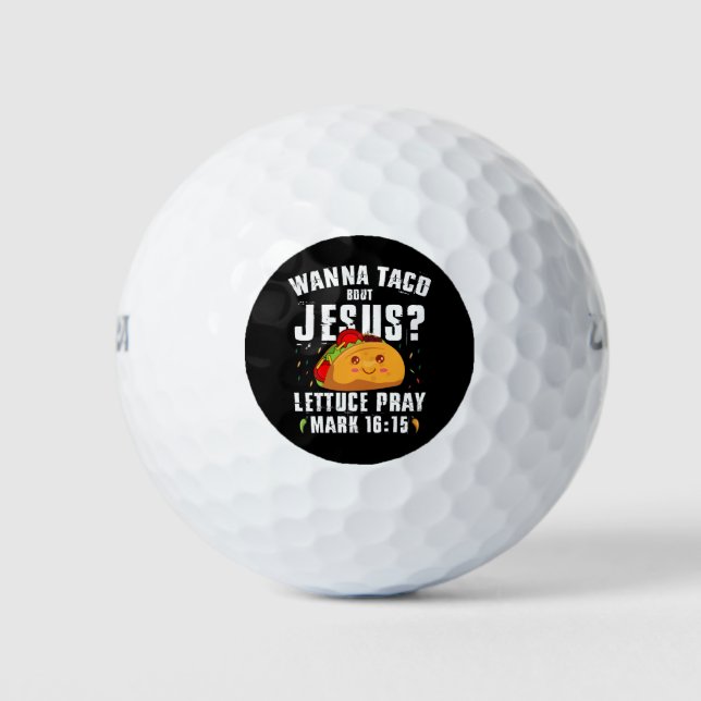 Pelotas De Golf Wanna Taco Bout Jesus Cinco de Mayo Christian (Anverso)