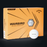 Pelotas De Golf Warbird con nombre personalizado<br><div class="desc">Bolas de golf de nombre personalizado. Texto negro. Warbird.</div>