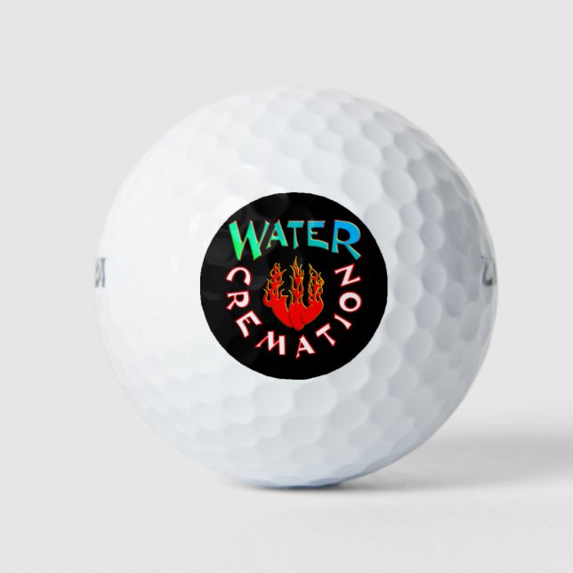 PELOTAS DE GOLF WATER CREMATION - AQUAMATION (Anverso)
