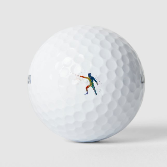 Pelotas De Golf watercolor fencing (Anverso)
