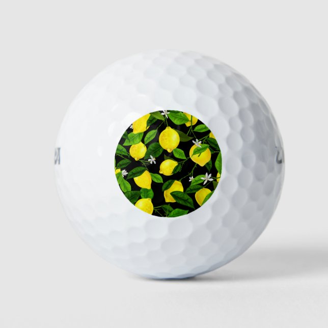 Pelotas De Golf Watercolor Lemon 2 (Anverso)