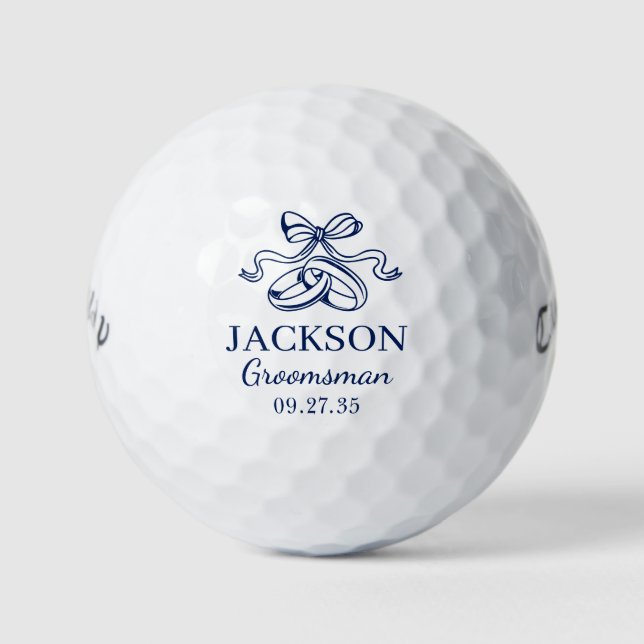 Pelotas De Golf Wedding Rings Groomsman (Anverso)