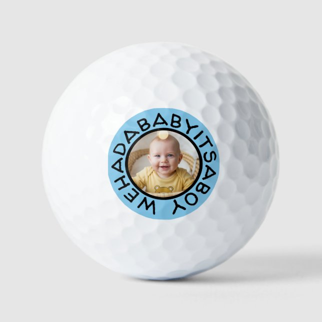 Pelotas De Golf Wehadabyitsaboy gracioso texto de los viejos tiemp (Anverso)