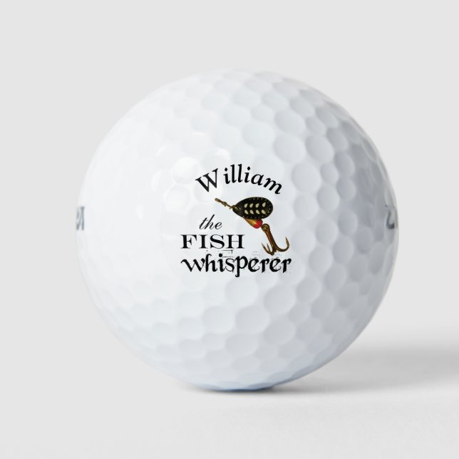 Pelotas De Golf Whisperer de pescado personalizado (Anverso)