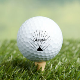 Pelotas De Golf White Art Deco Design