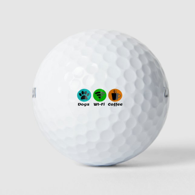Pelotas De Golf Wi-Fi En Perros Y Café (Anverso)