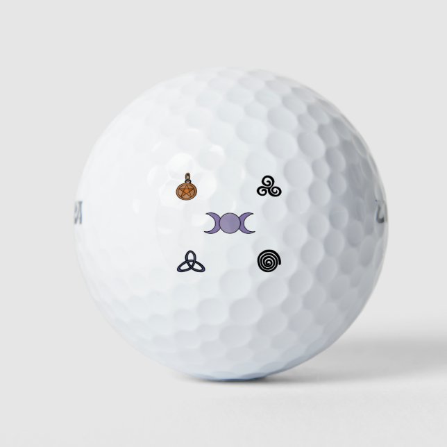 Pelotas De Golf Wiccan and Pagan Symbols (Anverso)