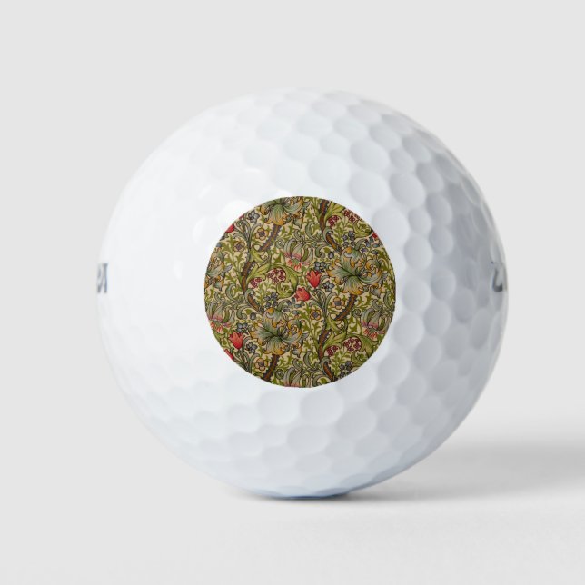 Pelotas De Golf William Morris Golden Lily Antique (Anverso)