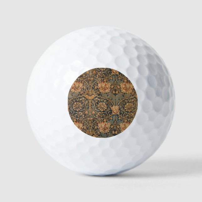 Pelotas De Golf William Morris Honeysuckle Rich Wallpaper (Anverso)