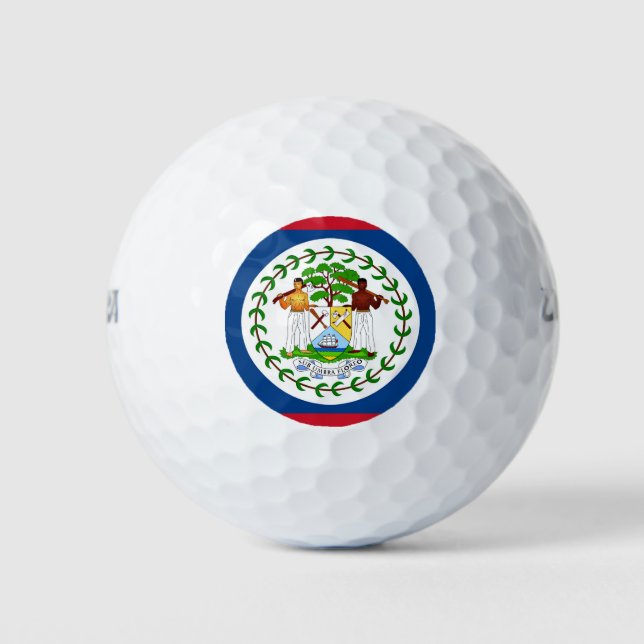 Pelotas De Golf Wilson Golf Ball con bandera de Belice (Anverso)