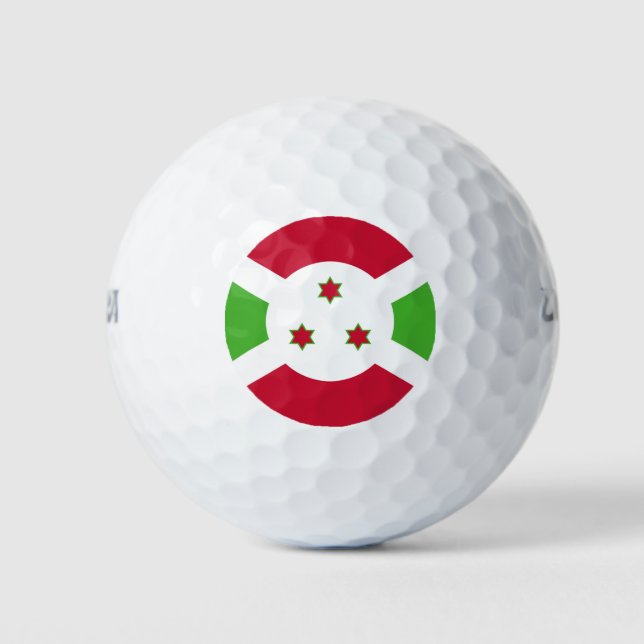 Pelotas De Golf Wilson Golf Ball con bandera de Burundi (Anverso)