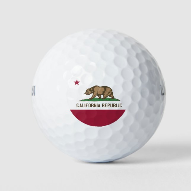 Pelotas De Golf Wilson Golf Ball con bandera de California, Estado (Anverso)