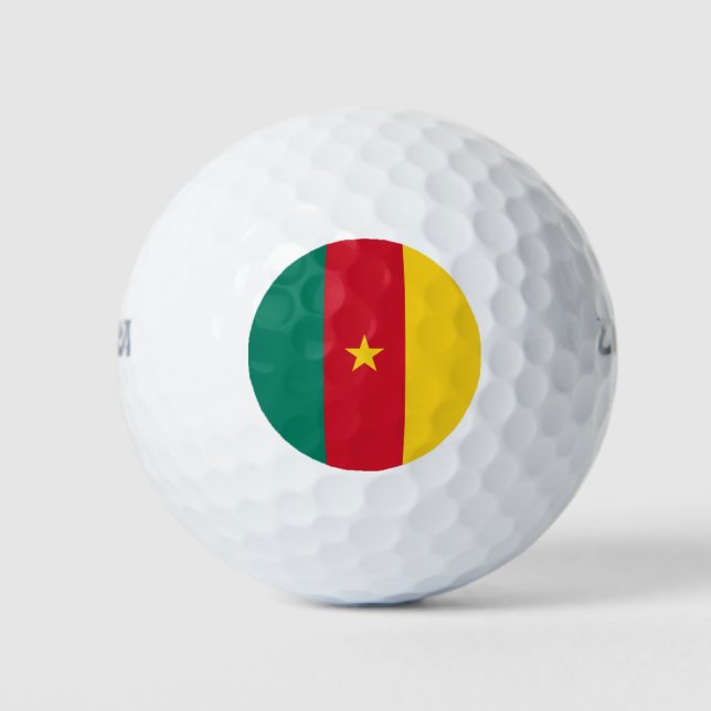 Pelotas De Golf Wilson Golf Ball con bandera de Camerún (Anverso)
