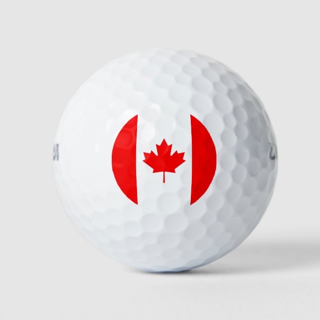 Pelotas De Golf Wilson Golf Ball con bandera de Canadá (Anverso)