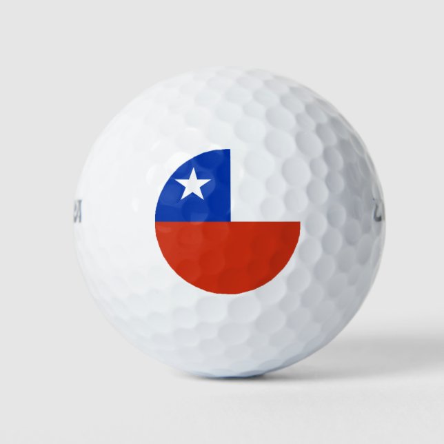 Pelotas De Golf Wilson Golf Ball con bandera de Chile (Anverso)