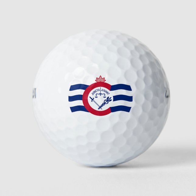 Pelotas De Golf Wilson Golf Ball con bandera de Cincinnati (Anverso)