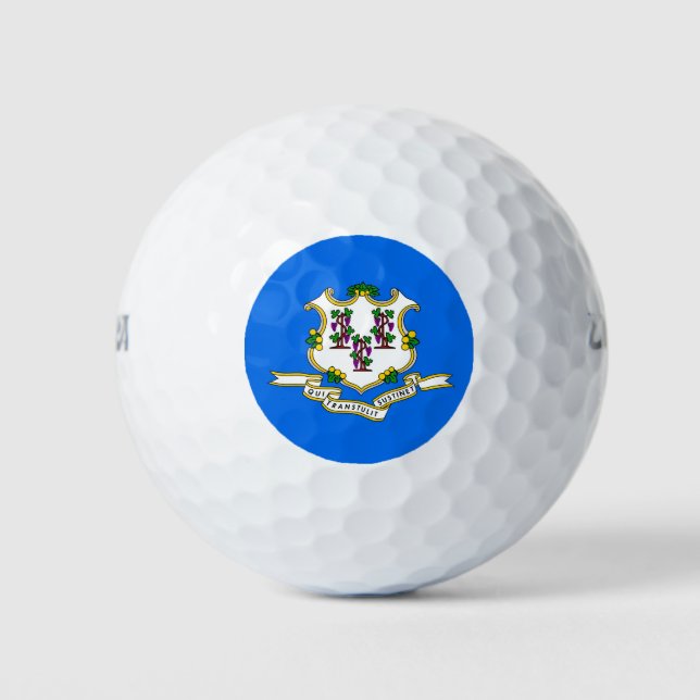 Pelotas De Golf Wilson Golf Ball con bandera de Connecticut, Estad (Anverso)