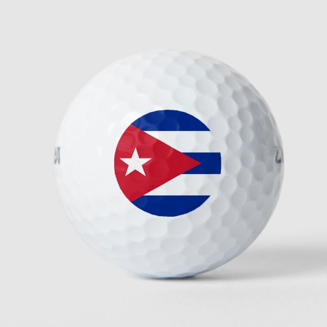 Pelotas De Golf Wilson Golf Ball con bandera de Cuba (Anverso)