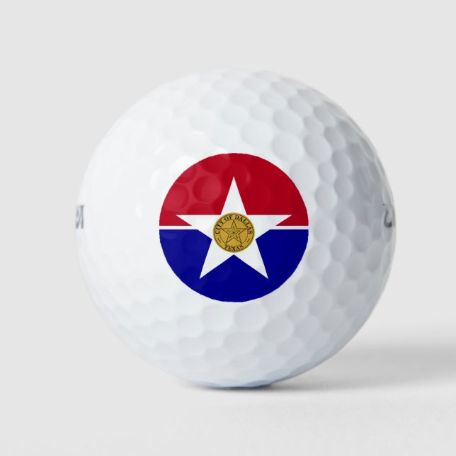 Pelotas De Golf Wilson Golf Ball con bandera de Dallas (Anverso)
