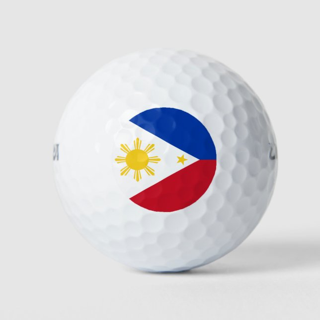 Pelotas De Golf Wilson Golf Ball con bandera de Filipinas (Anverso)