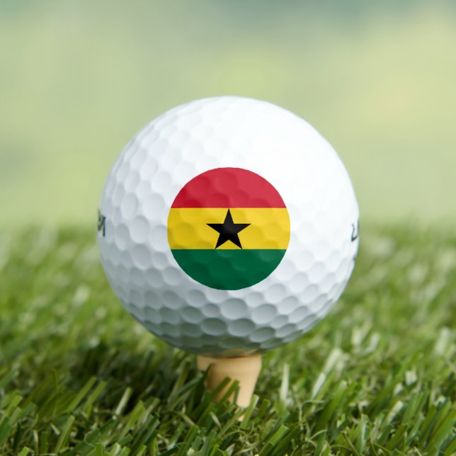 Pelotas De Golf Wilson Golf Ball con bandera de Ghana (Camiseta in situ)