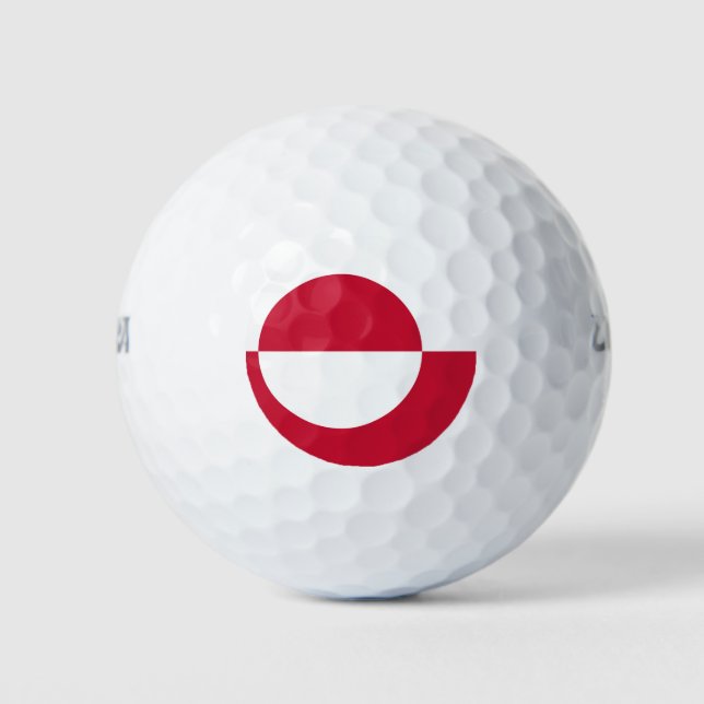 Pelotas De Golf Wilson Golf Ball con bandera de Groenlandia (Anverso)