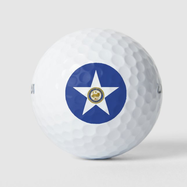 Pelotas De Golf Wilson Golf Ball con bandera de Houston (Anverso)