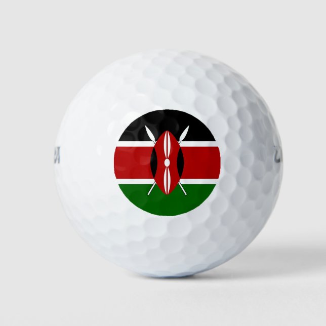 Pelotas De Golf Wilson Golf Ball con bandera de Kenia (Anverso)