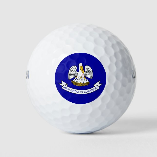 Pelotas De Golf Wilson Golf Ball con bandera de Luisiana, Estados  (Anverso)