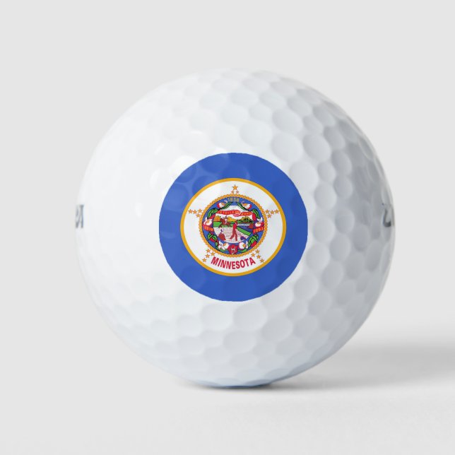 Pelotas De Golf Wilson Golf Ball con bandera de Minnesota (Anverso)