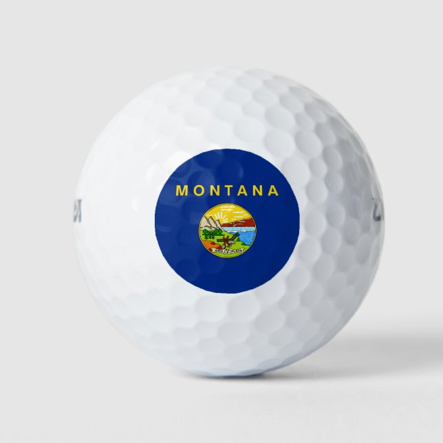 Pelotas De Golf Wilson Golf Ball con bandera de Montana (Anverso)