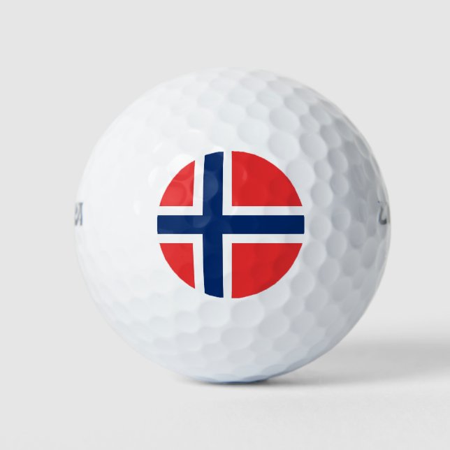 Pelotas De Golf Wilson Golf Ball con bandera de Noruega (Anverso)