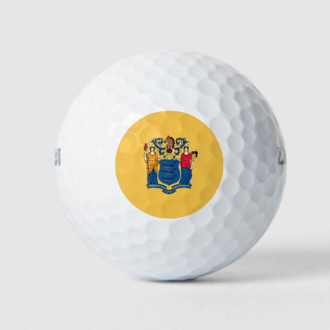 Pelotas De Golf Wilson Golf Ball con bandera de Nueva Jersey, Esta (Anverso)