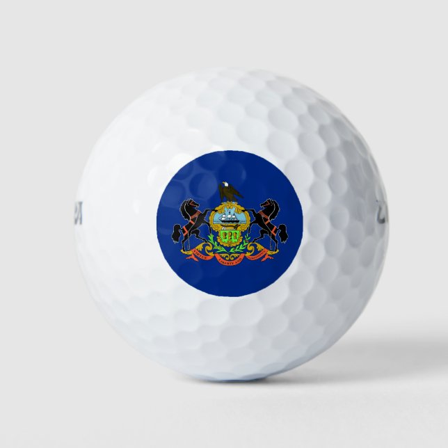 Pelotas De Golf Wilson Golf Ball con bandera de Pensilvania (Anverso)