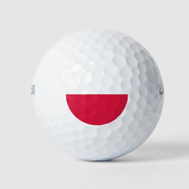Pelotas De Golf Wilson Golf Ball con bandera de Polonia (Anverso)