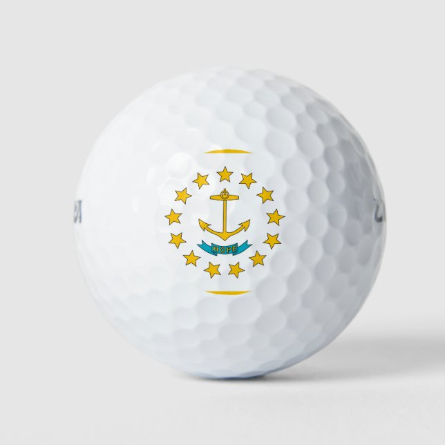 Pelotas De Golf Wilson Golf Ball con bandera de Rhode Island (Anverso)